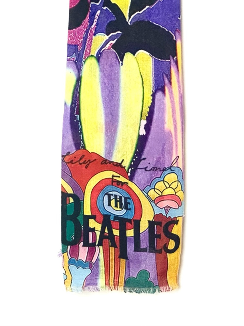 Lionel & Lily THE BEATLES Large Psychedelic Scarf/Wrap RARE Special Edition